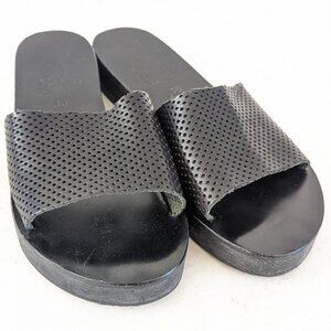 Ancient Greek Sandals Black Leather - Size 38